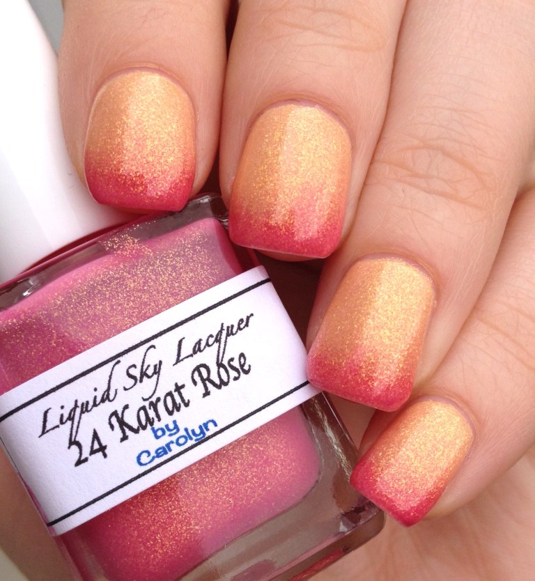 liquid sky lacquer thermal pink gold 24 karat  rose