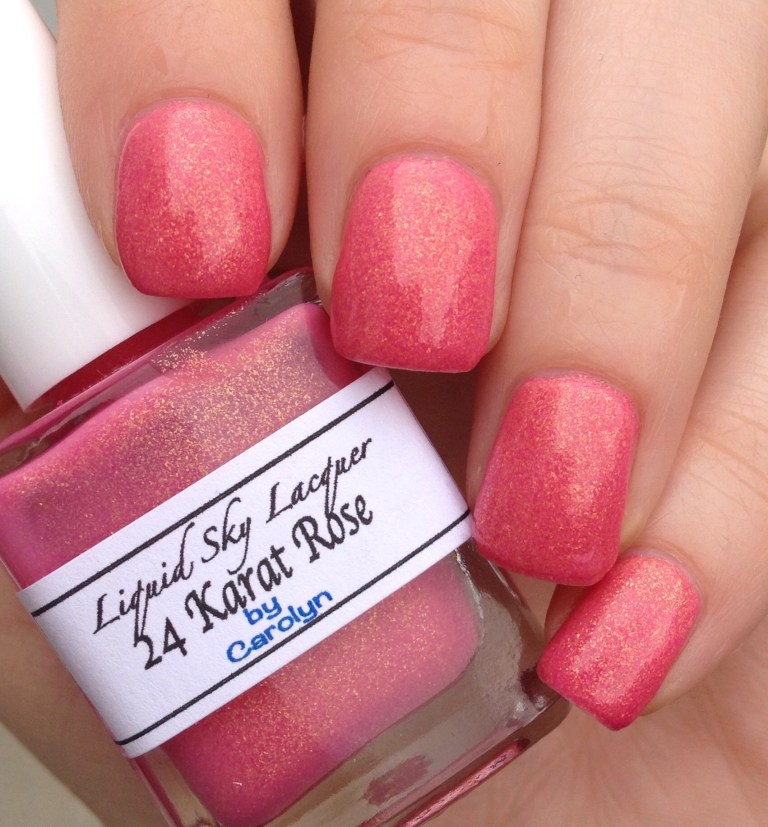 liquid sky lacquer thermal pink gold 24 karat  rose