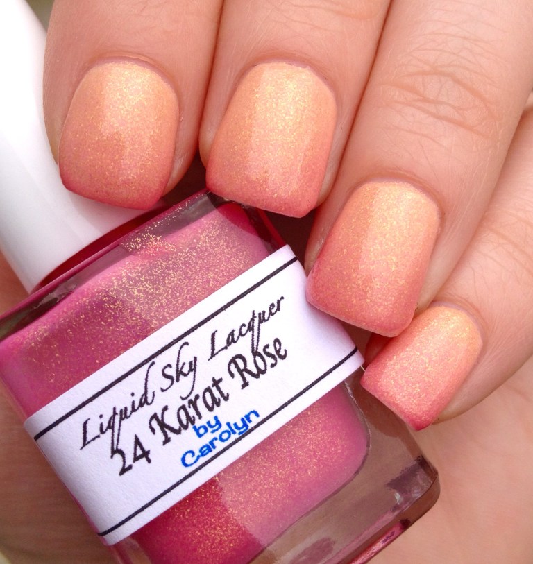 liquid sky lacquer thermal pink gold 24 karat  rose