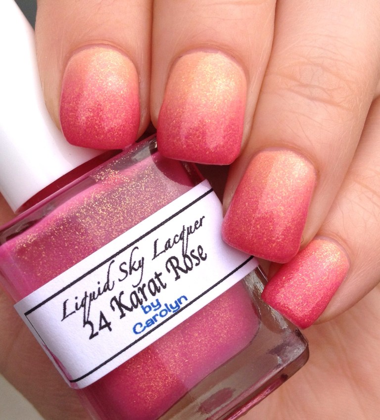 liquid sky lacquer thermal pink gold 24 karat  rose