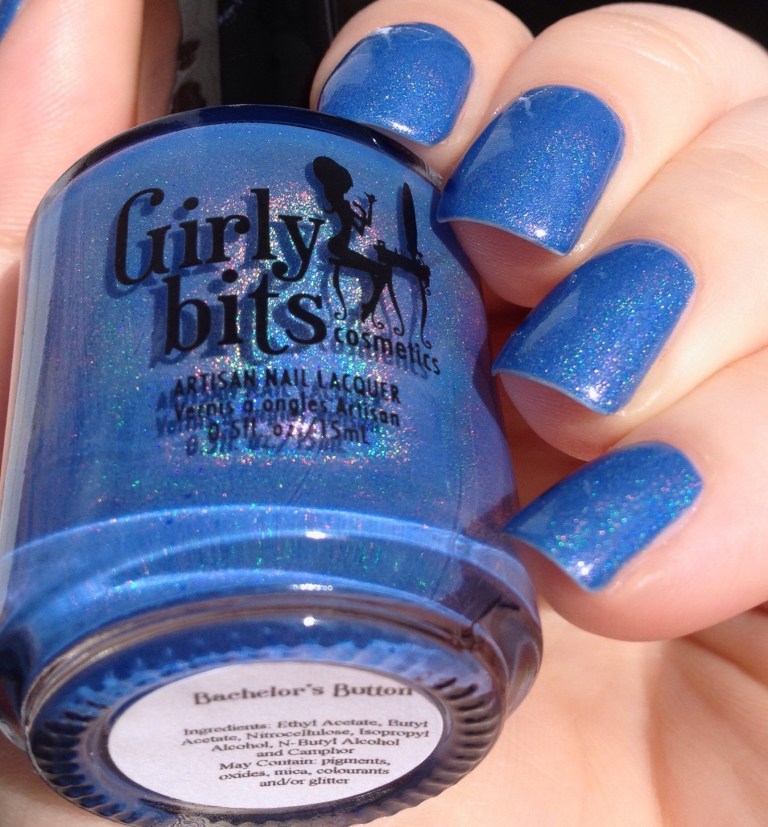 girly bits bachelor's button blue